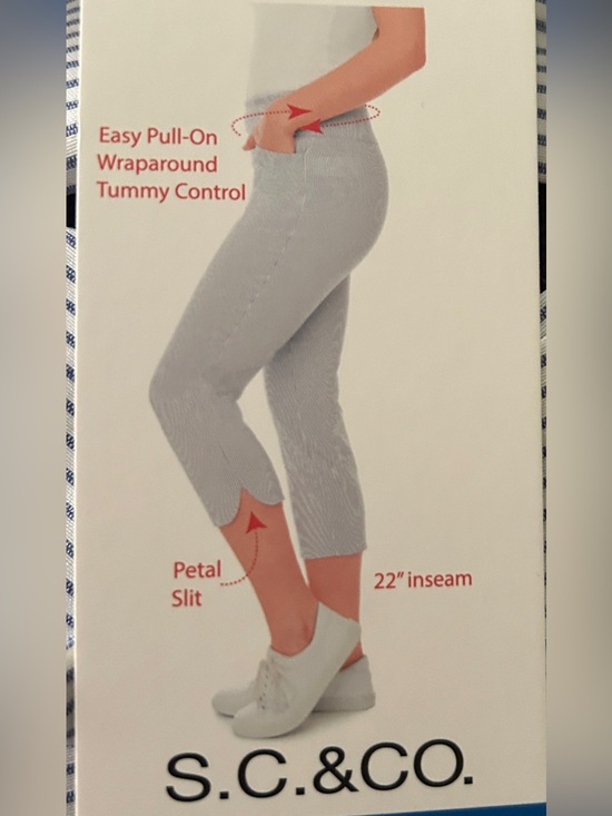 S.C. & Co. Pants - S.C.&Co Women Petal Slit Capri Pull On Tummy Control Pants.